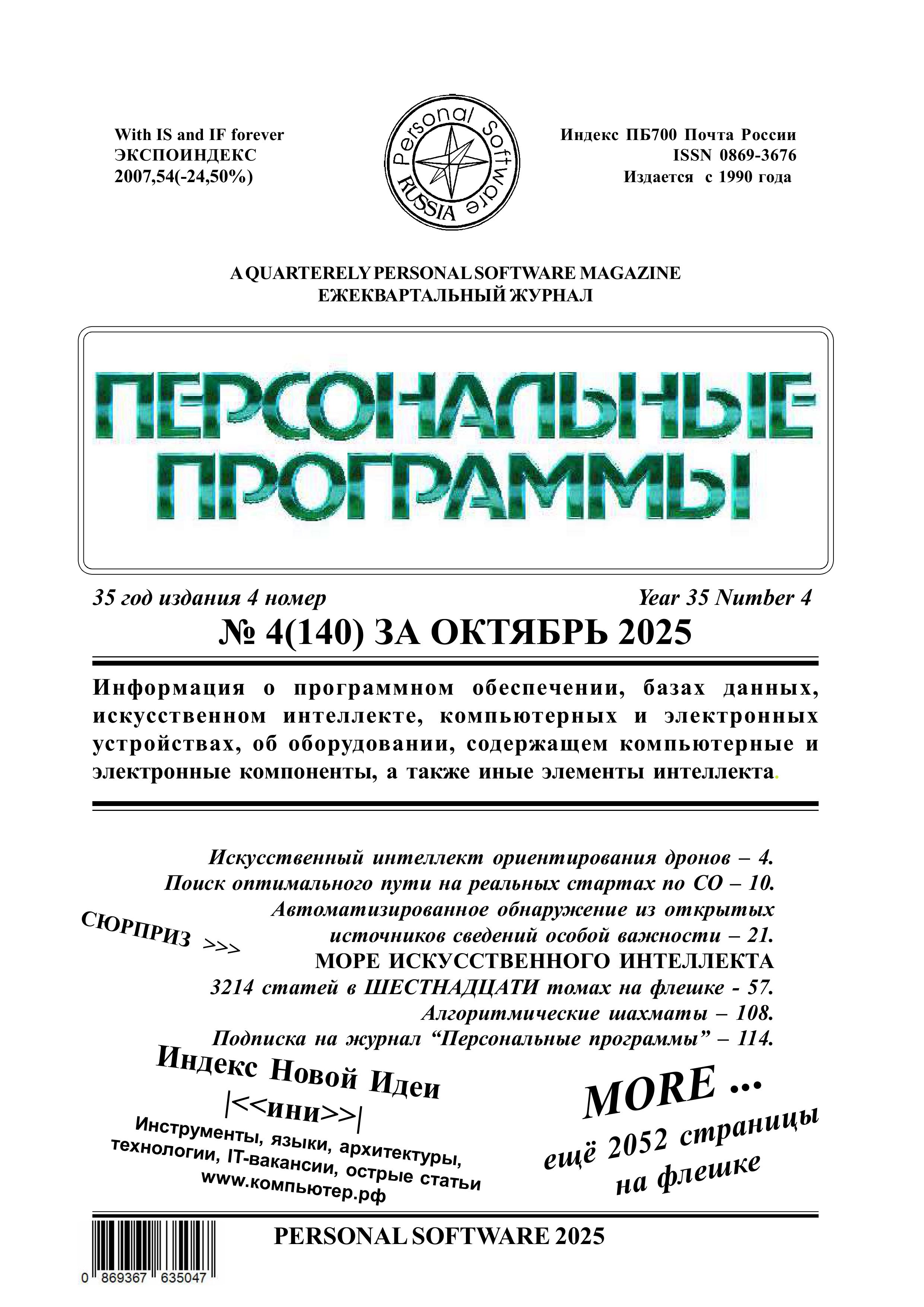 Персональные программы № 4 2025 год